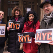 #SaveNYC for Il Palazzo Ristorante and Adele Sarno in Little Italy. Photo: Sandi Bachom
