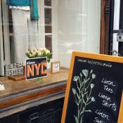"Eileen Fisher on East 9th Street supports #SaveNYC and the Small Business Jobs Survival Act bill" Photo: Kate Puls