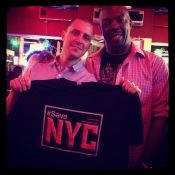 Lee and Jamahl at the #SaveNYC Mixer at Subway Inn