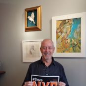 "Peter at Mascot Studio supports the SBJSA - 328 E. 9th Street" Photo: Kate Puls