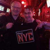 With Jared Harris. "Even Madmen want to #savenyc!" Photo: Kyle Supley